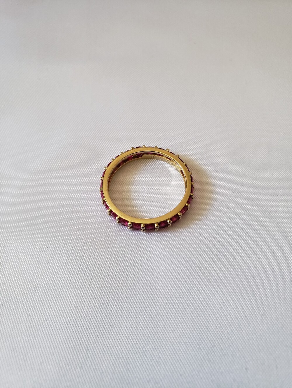 Ruby Sterling Silver Ring Size 9